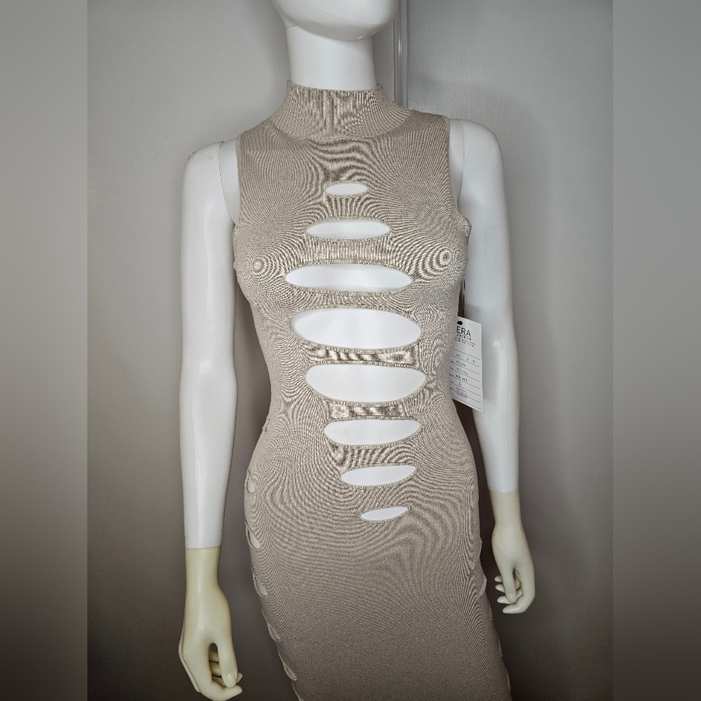Women's Sexy Cut Out Sleeveless Maxi Dress Bodycon Party Club Long Dress Size S - Picture 4 of 13